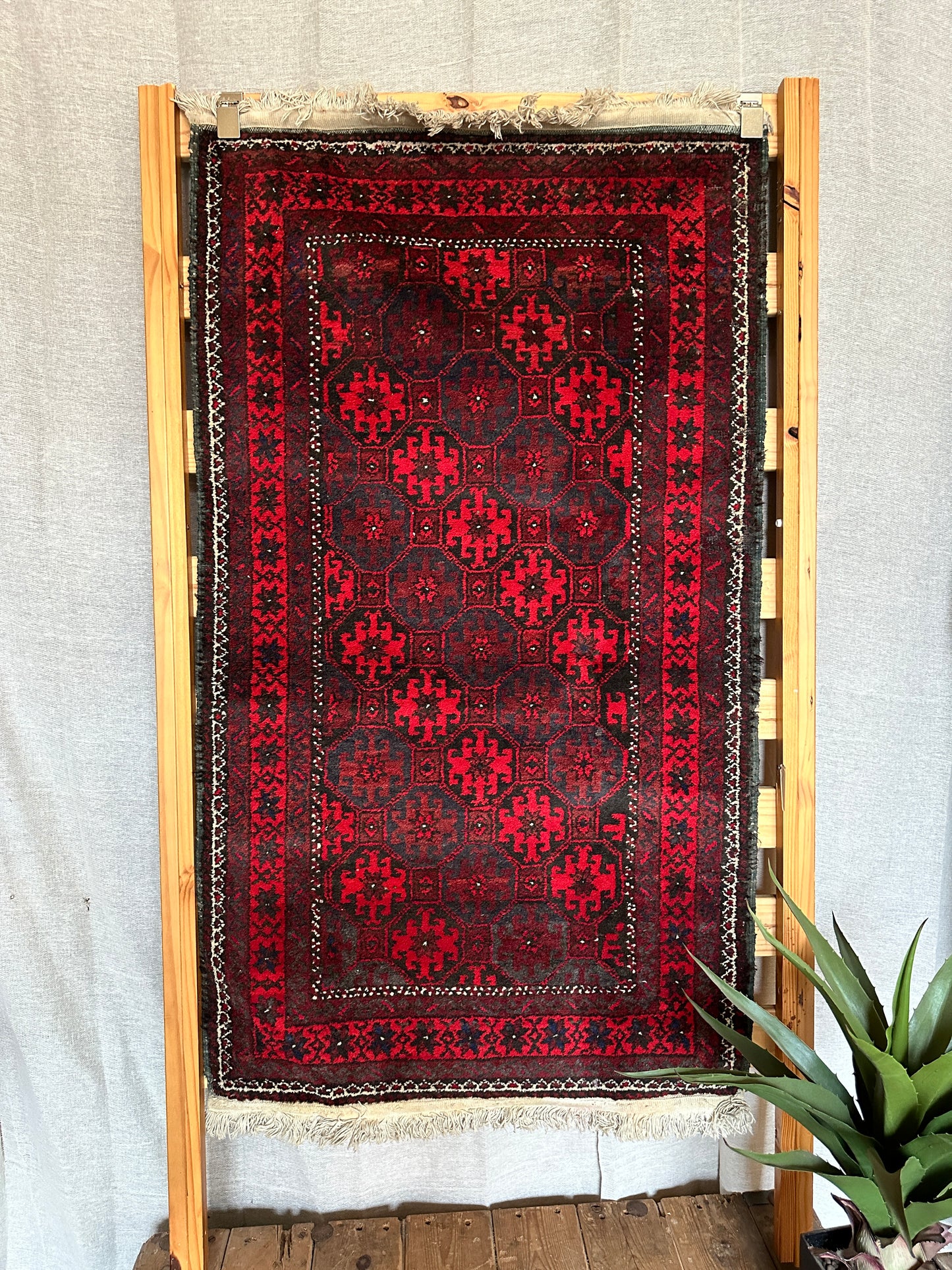 Antique Afghan Bokhara Rug