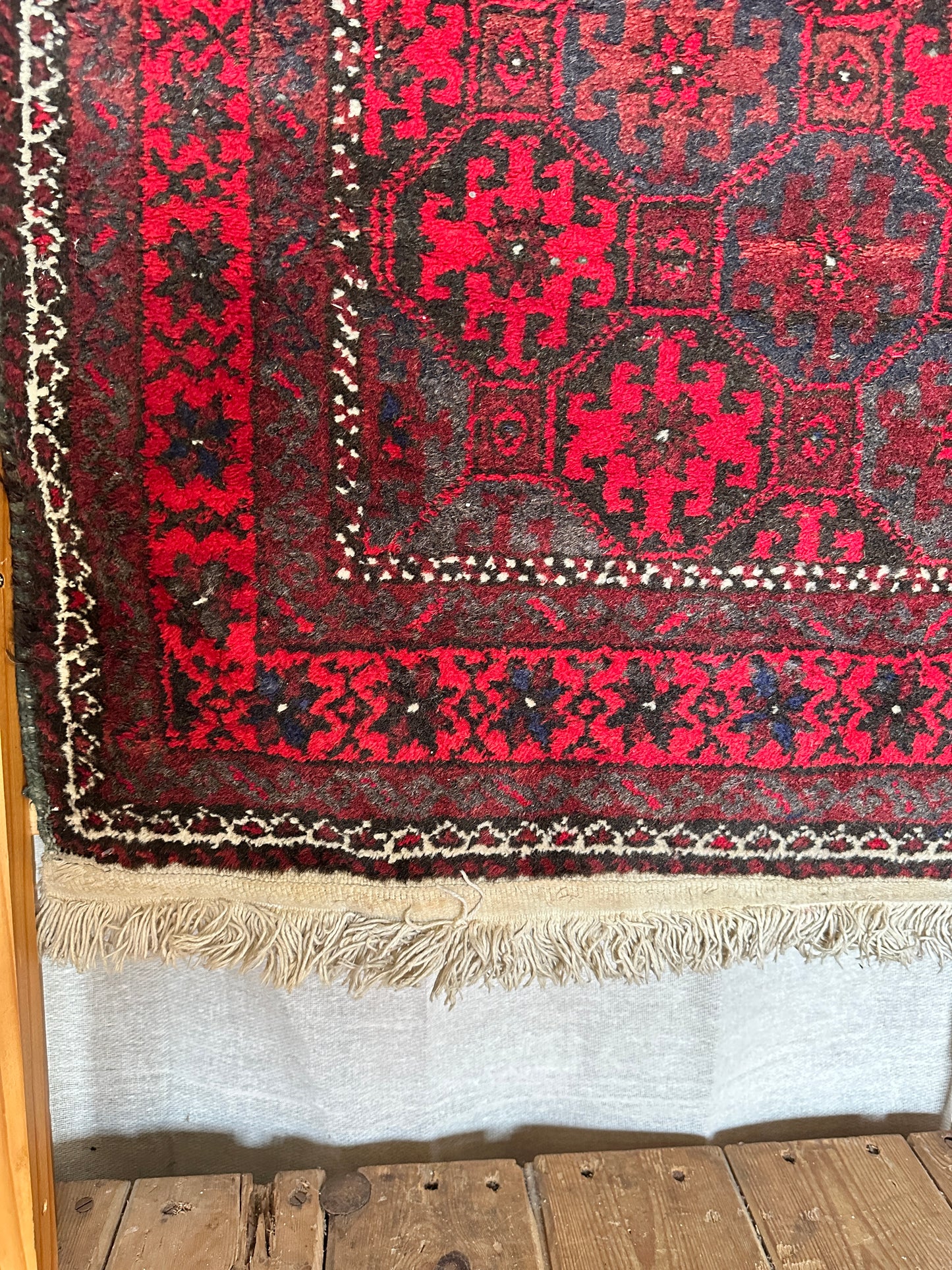 Antique Afghan Bokhara Rug