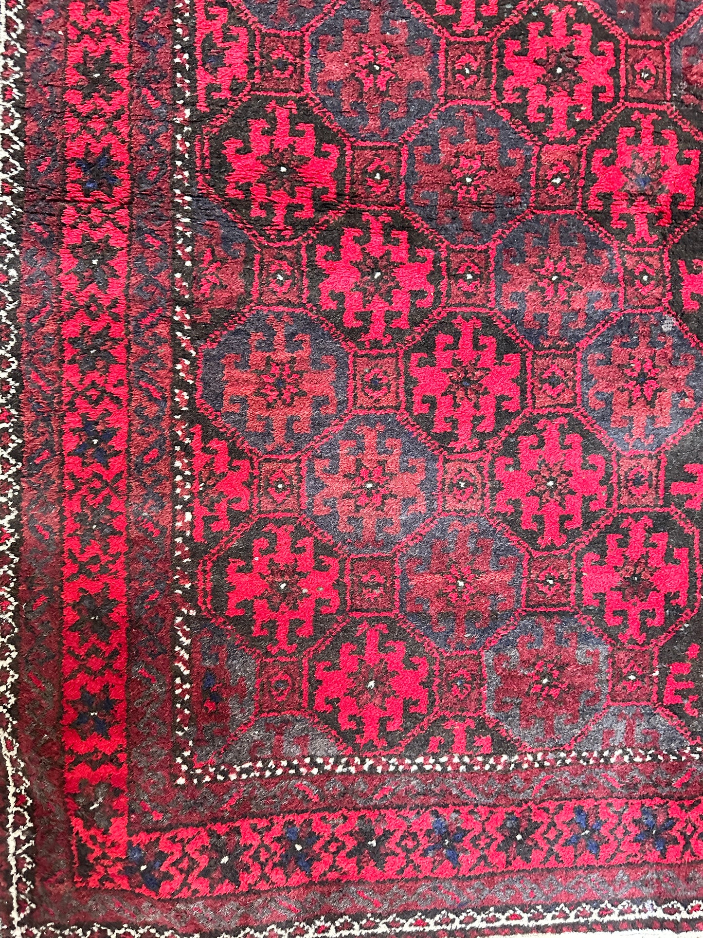 Antique Afghan Bokhara Rug
