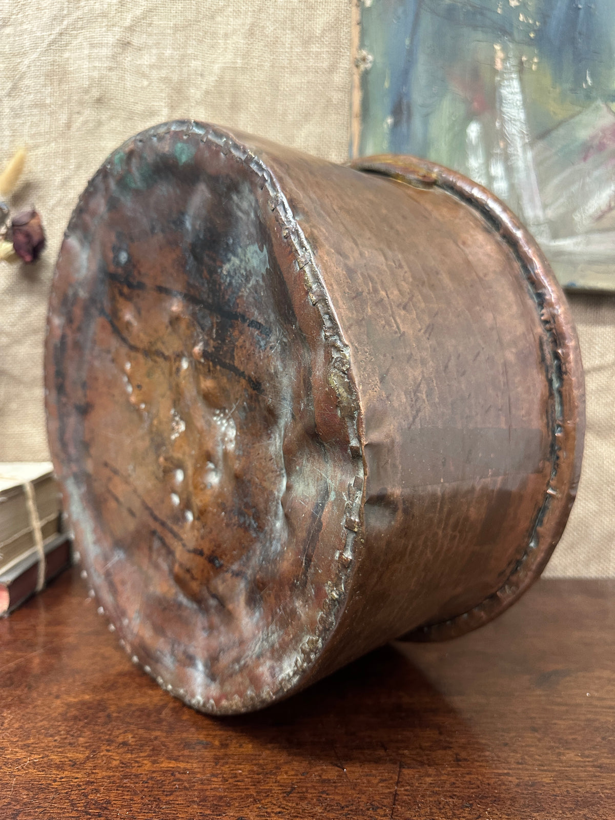 Antique Large Copper Planter