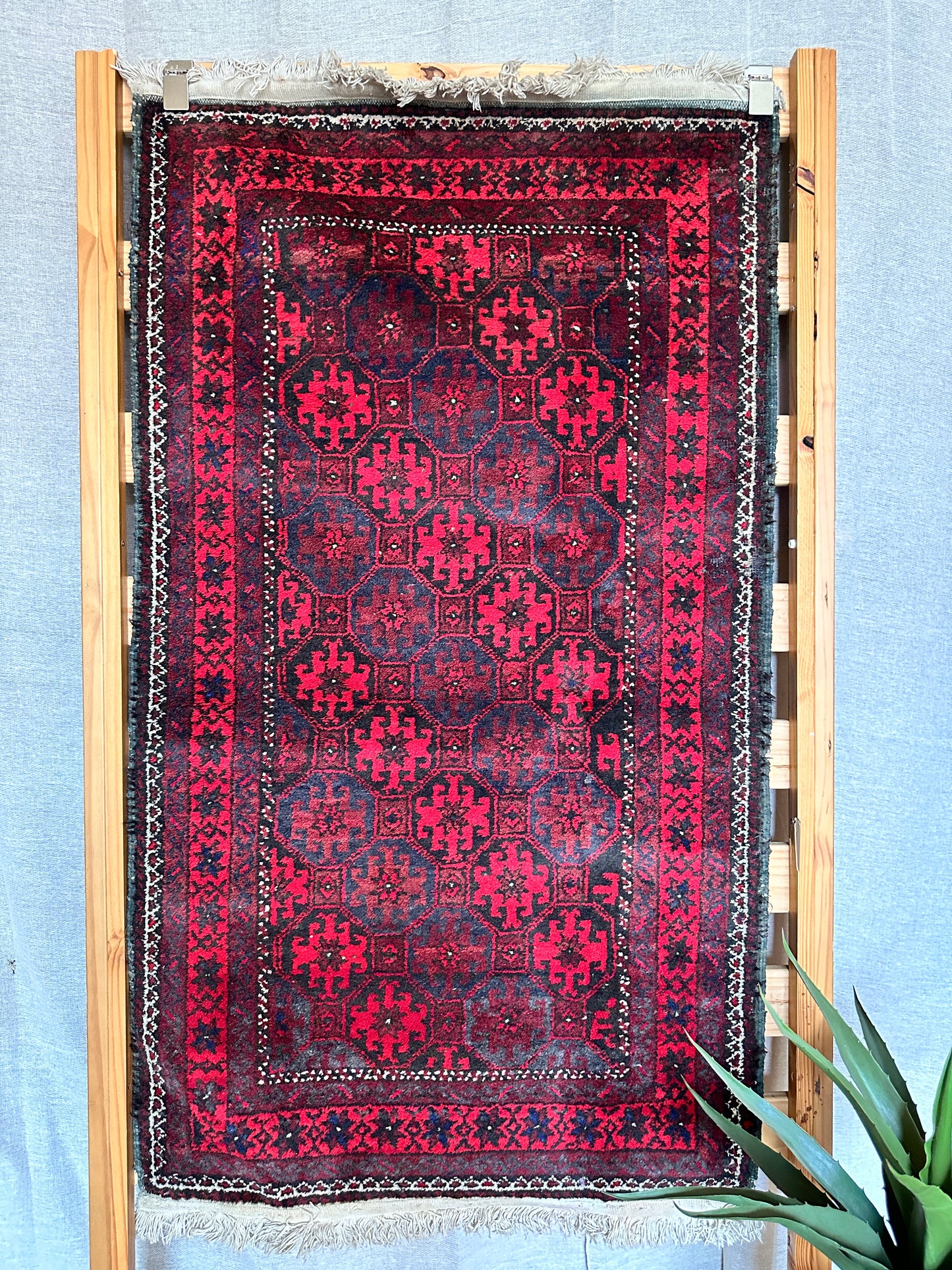 Antique Afghan Bokhara Rug