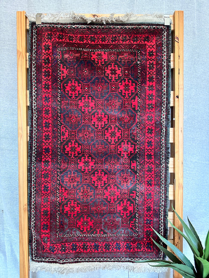 Antique Afghan Bokhara Rug