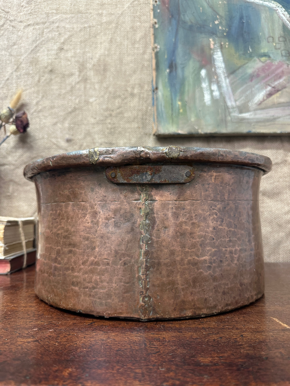 Antique Large Copper Planter