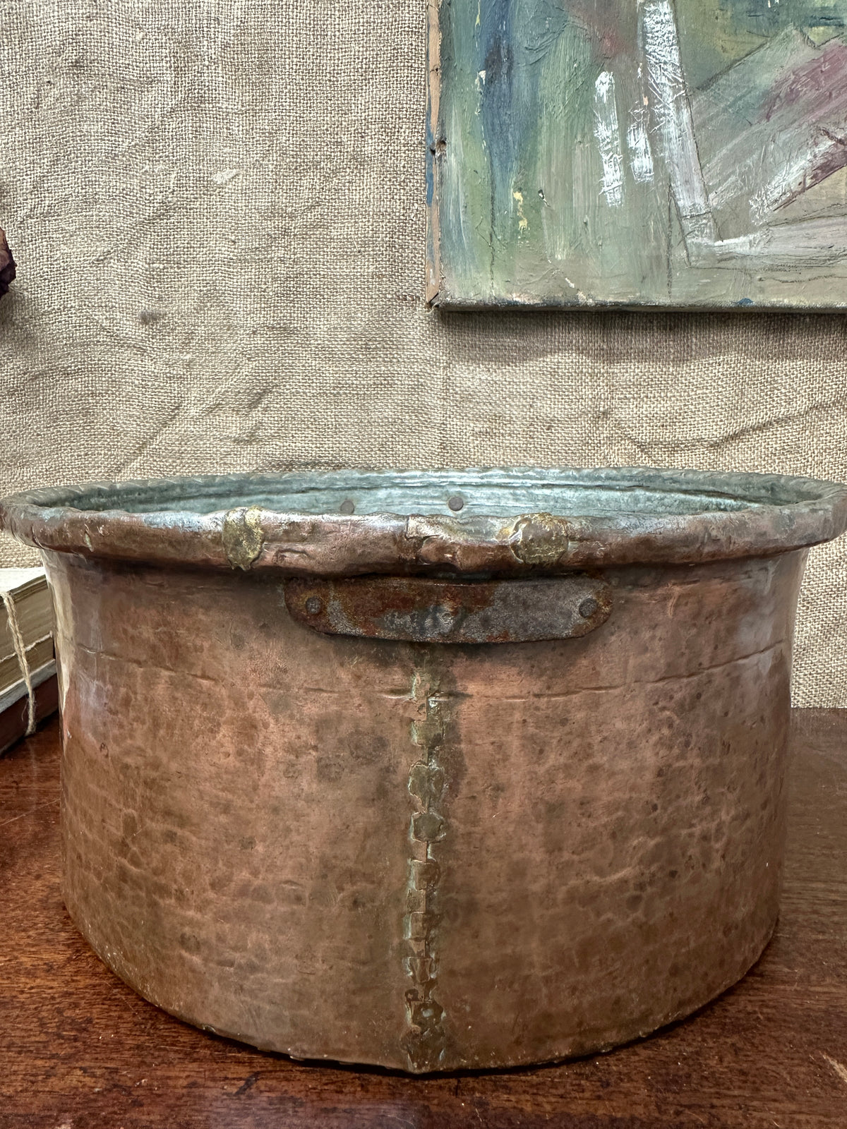 Antique Large Copper Planter