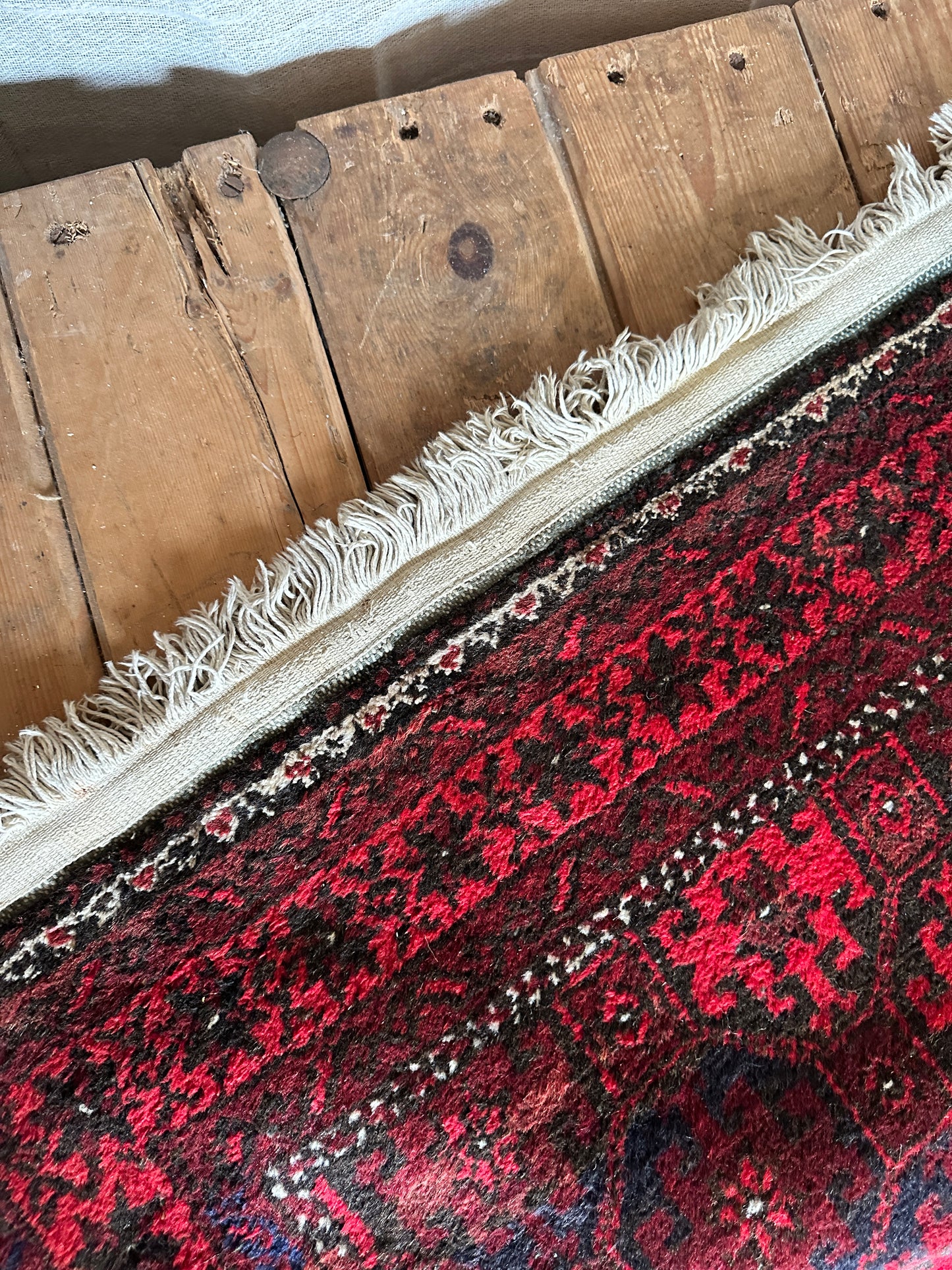 Antique Afghan Bokhara Rug