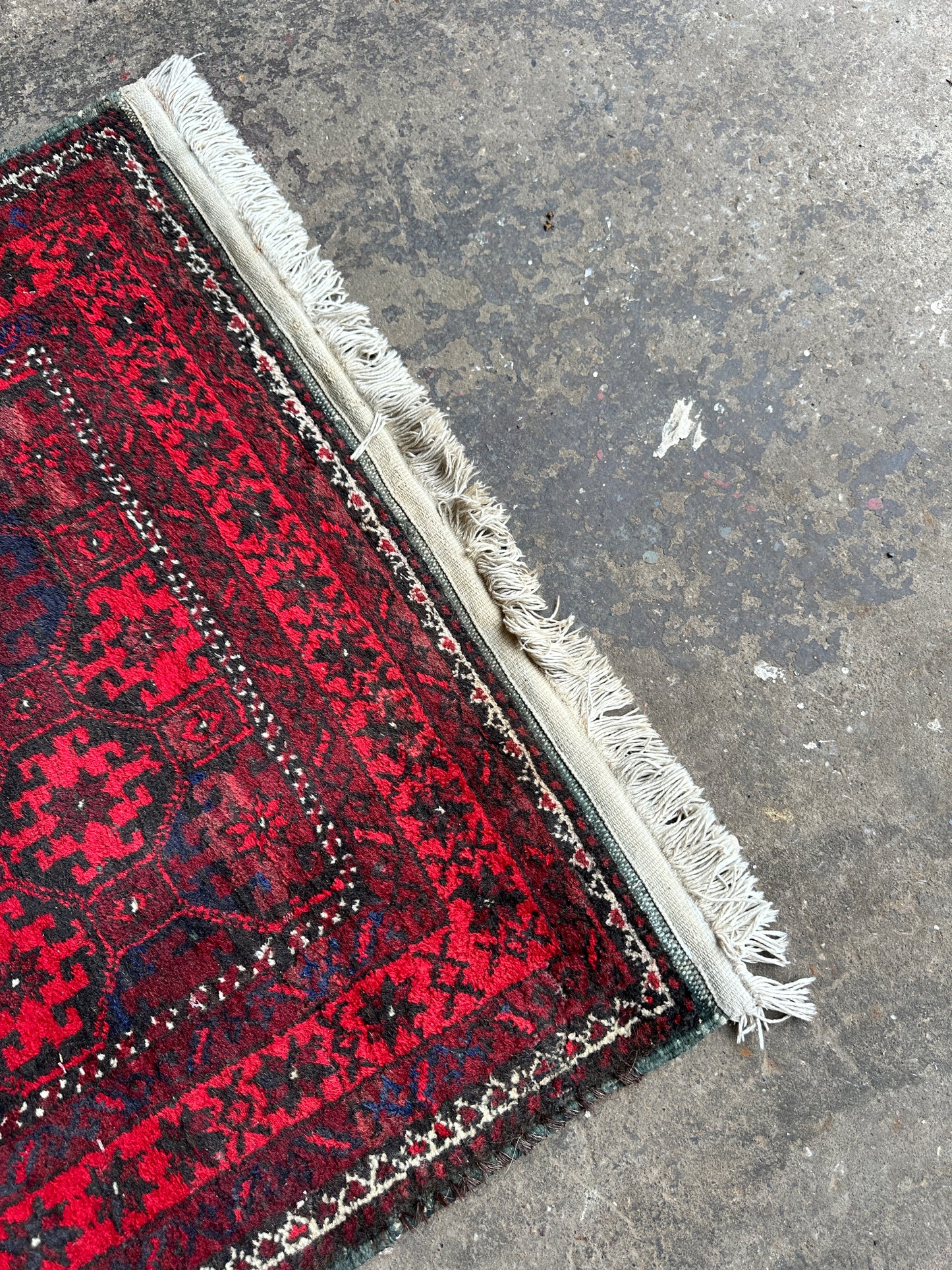 Antique Afghan Bokhara Rug