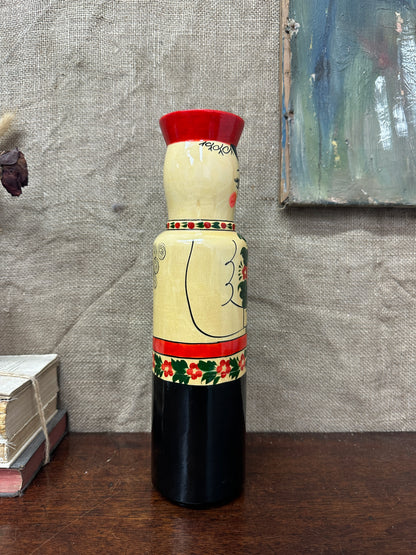 Matryoshka Doll Russian Wooden Bottle Holder