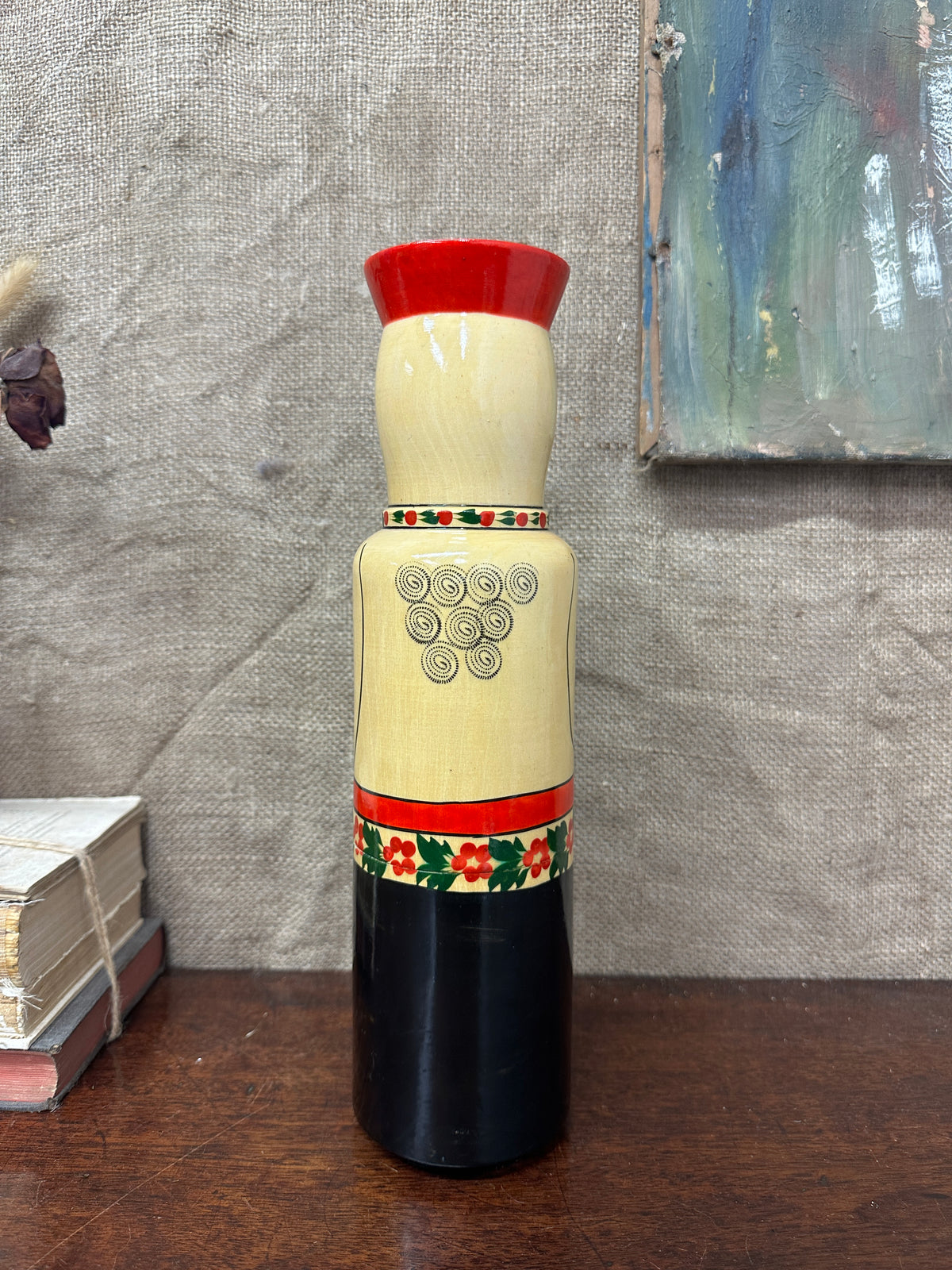 Matryoshka Doll Russian Wooden Bottle Holder