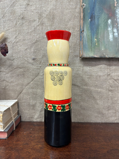 Matryoshka Doll Russian Wooden Bottle Holder