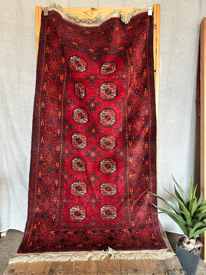 Larger Antique Afghan Bokhara Rug