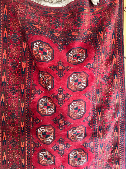 Larger Antique Afghan Bokhara Rug