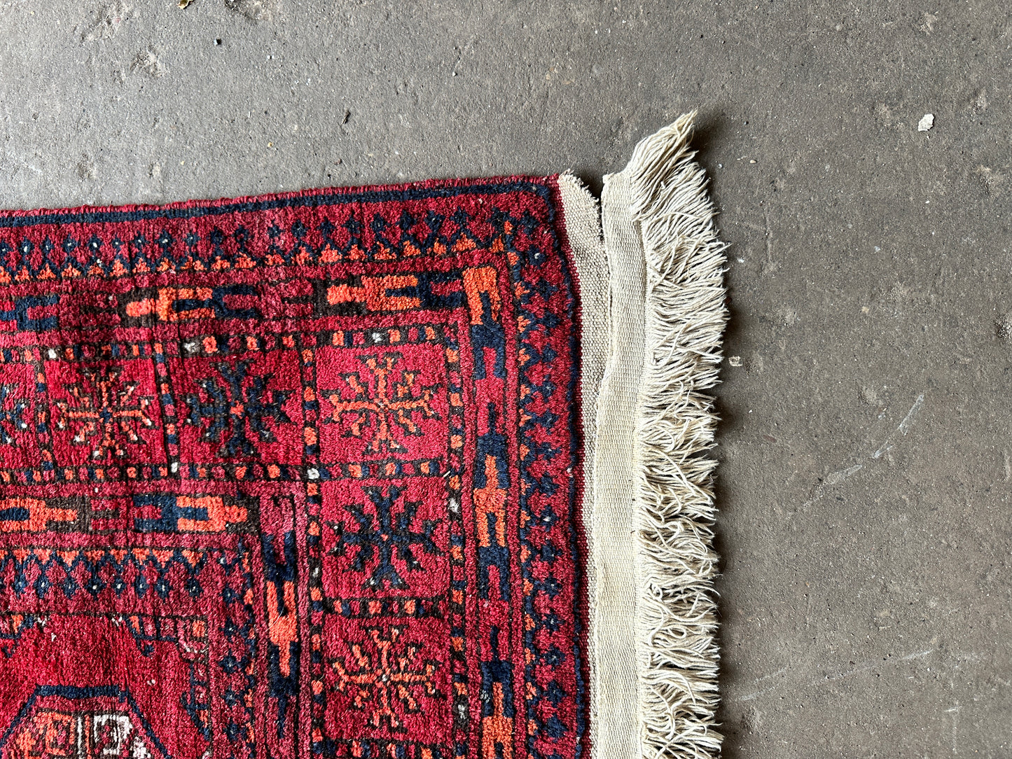 Larger Antique Afghan Bokhara Rug