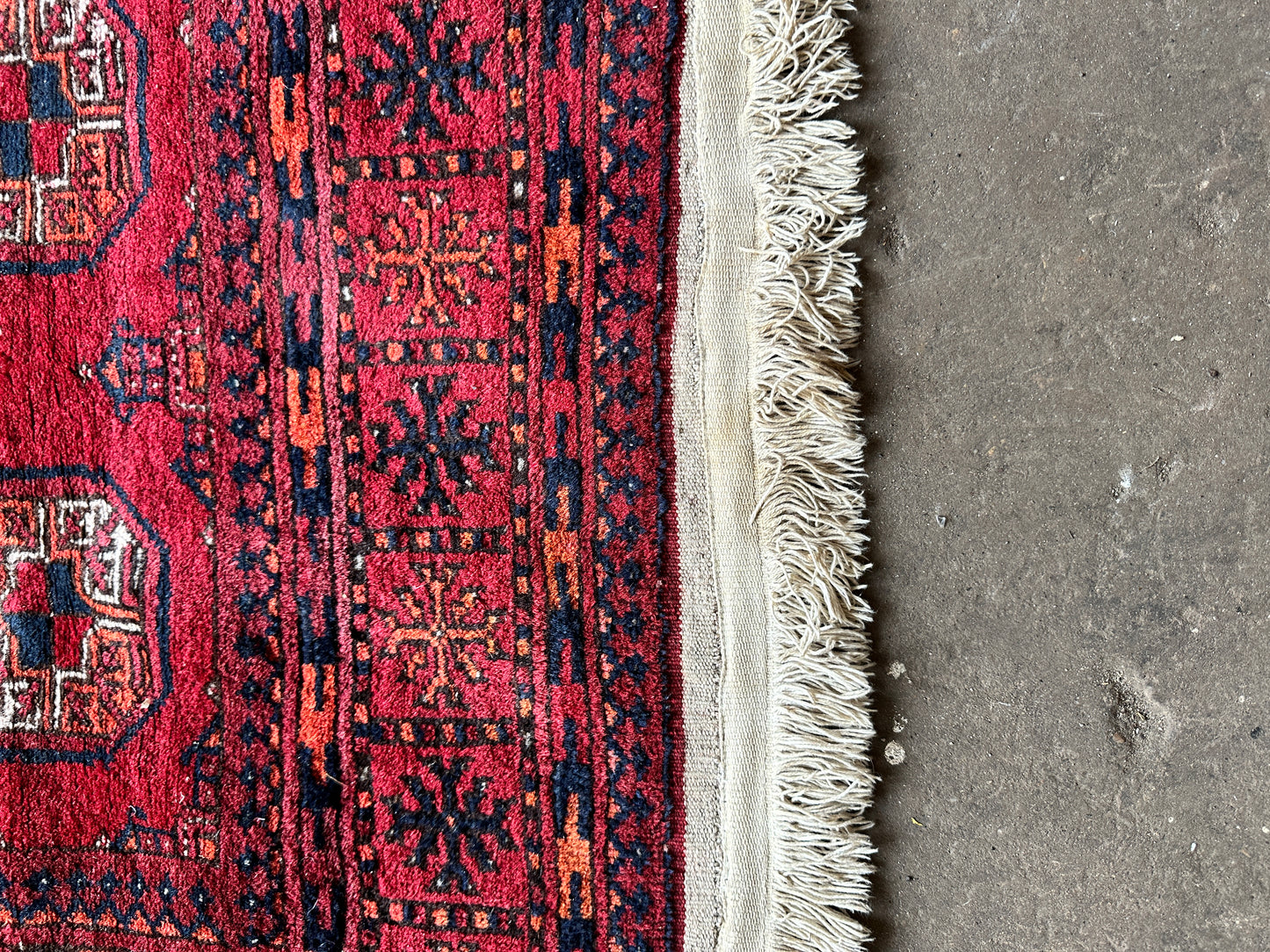 Larger Antique Afghan Bokhara Rug