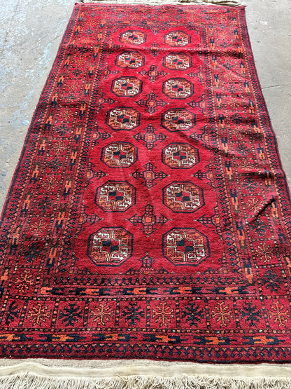 Larger Antique Afghan Bokhara Rug