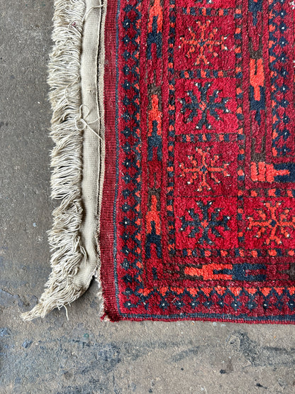 Larger Antique Afghan Bokhara Rug
