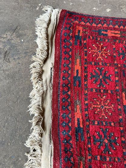 Larger Antique Afghan Bokhara Rug