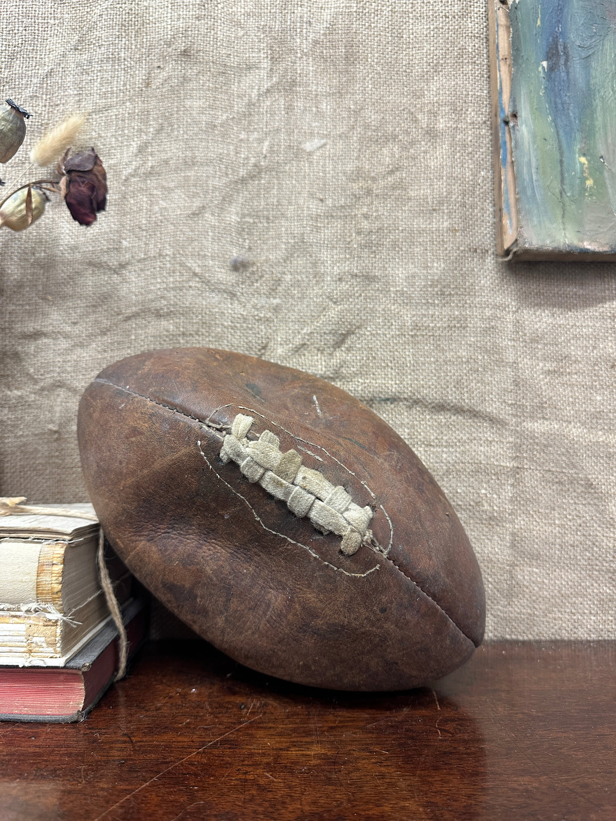 Vintage Leather Hot-Shot Rugby Ball