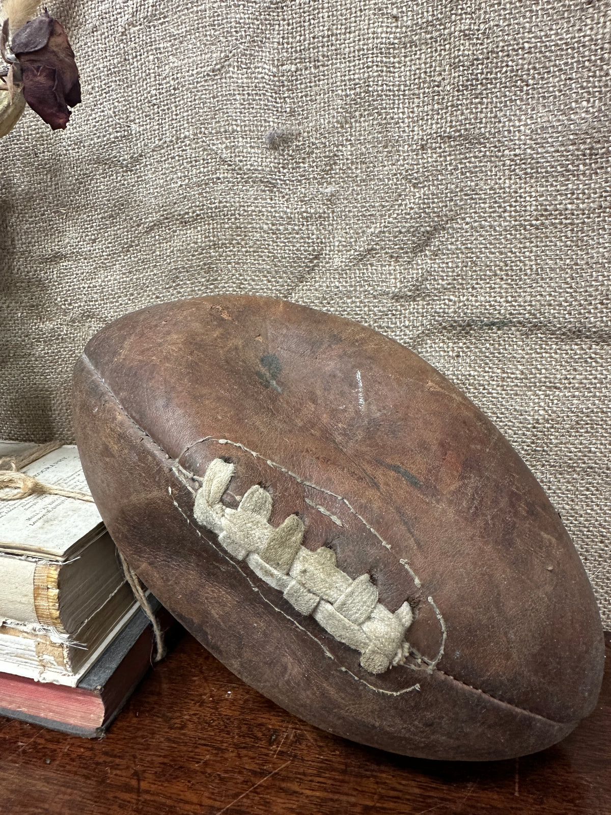 Vintage Leather Hot-Shot Rugby Ball