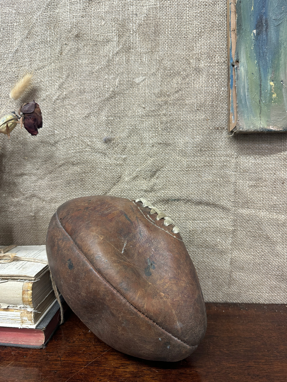 Vintage Leather Hot-Shot Rugby Ball