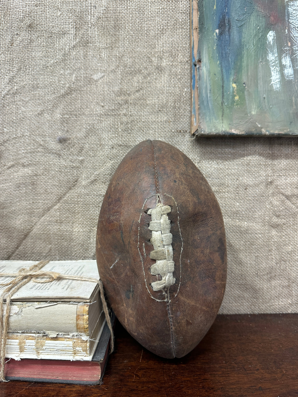 Vintage Leather Hot-Shot Rugby Ball