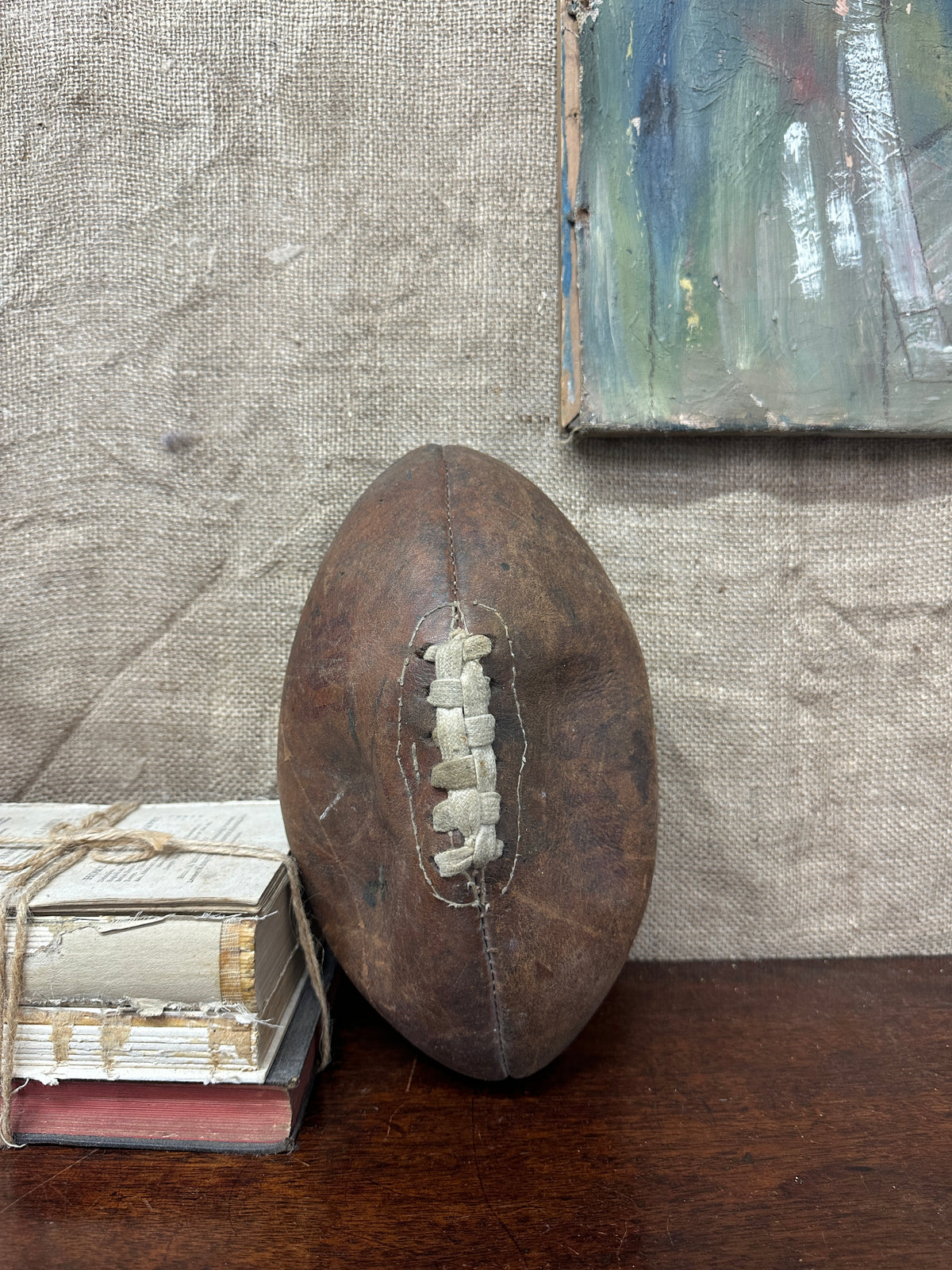 Vintage Leather Hot-Shot Rugby Ball