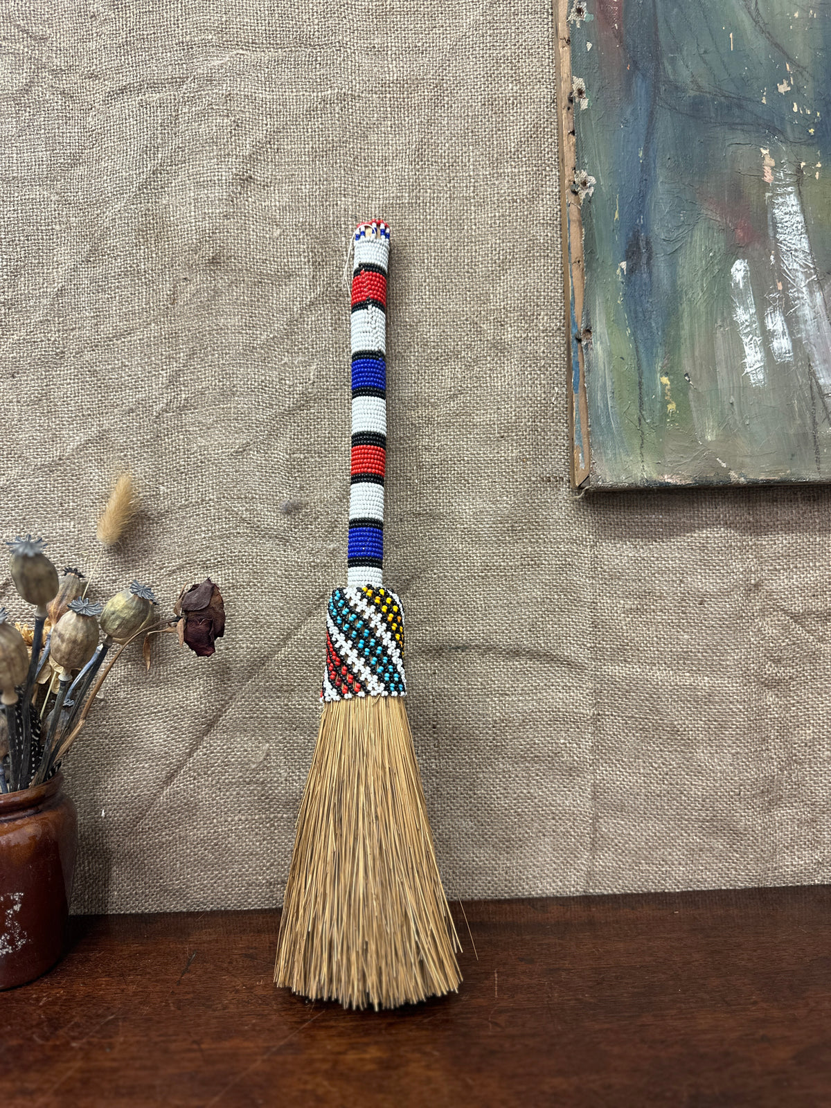 South African Whisk Beaded Broom
