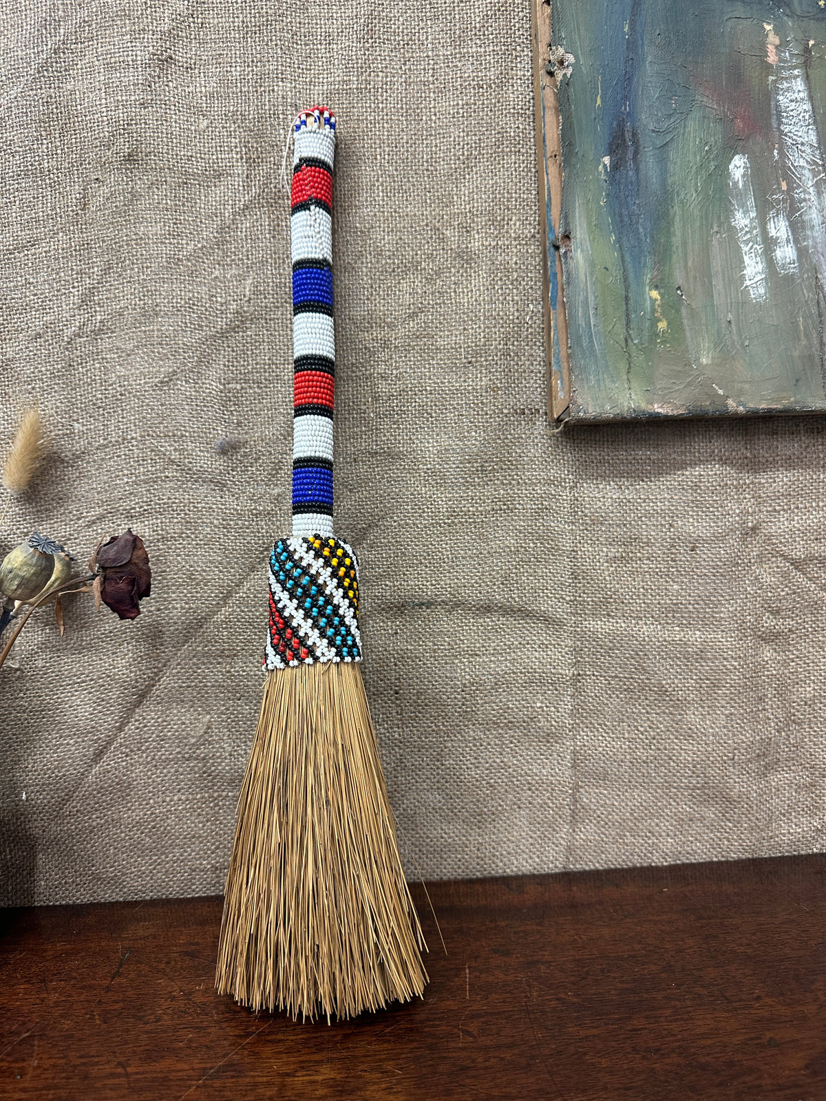 South African Whisk Beaded Broom