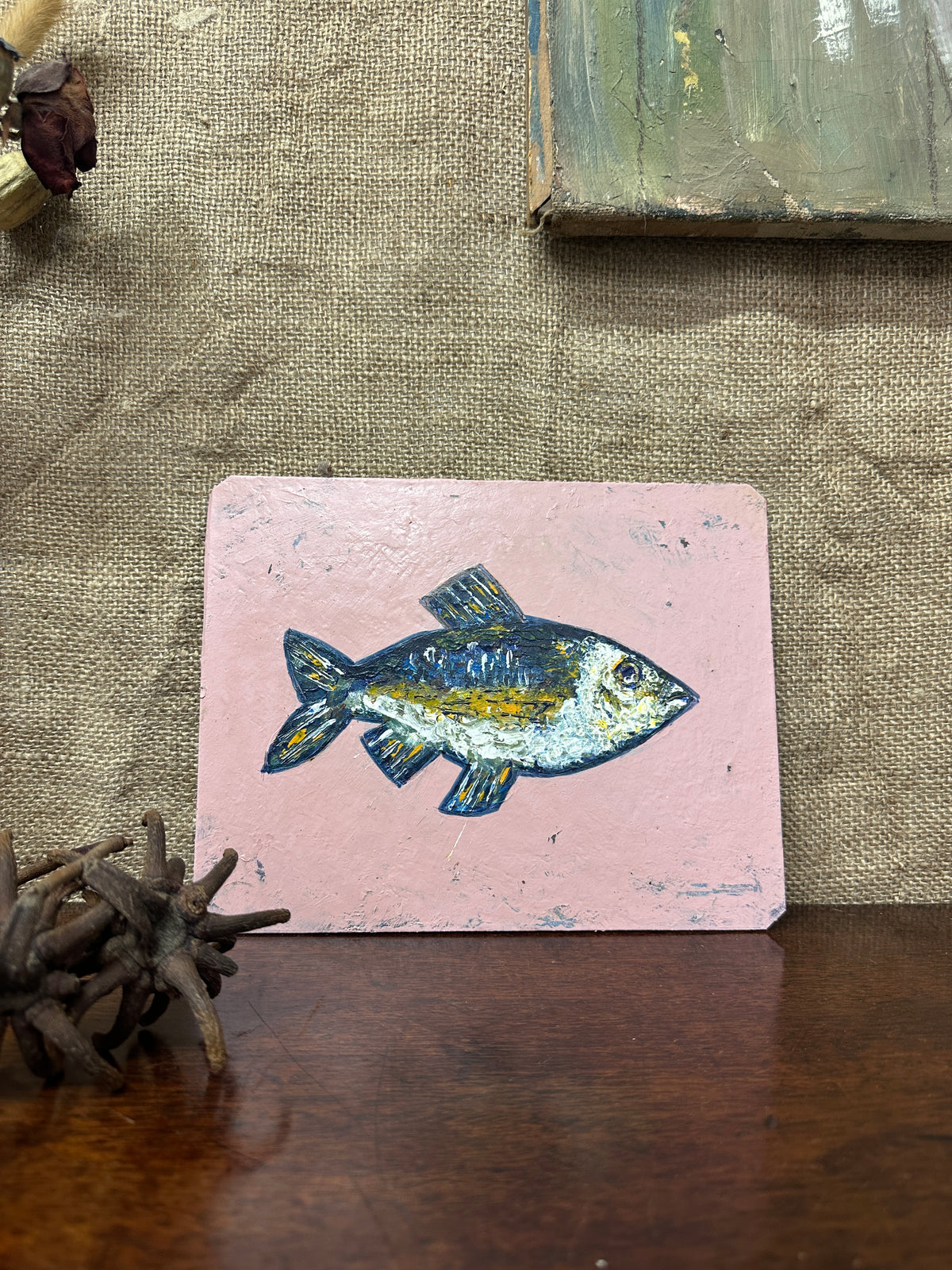Original Oil On Board Fish
