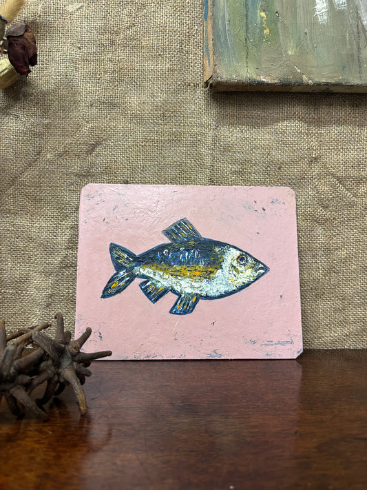 Original Oil On Board Fish