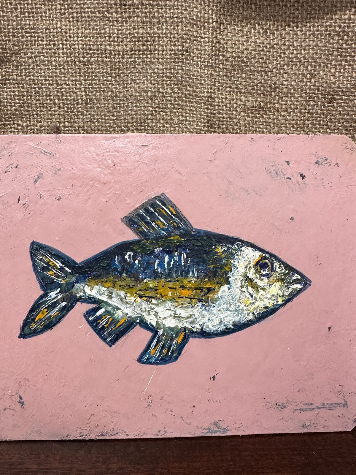 Original Oil On Board Fish