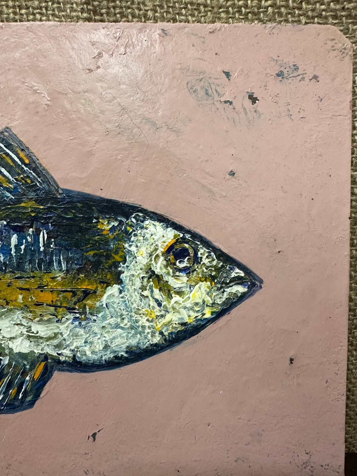 Original Oil On Board Fish