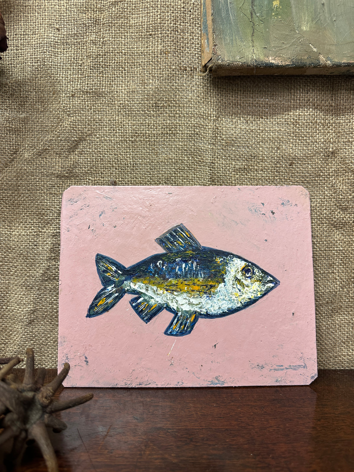 Original Oil On Board Fish