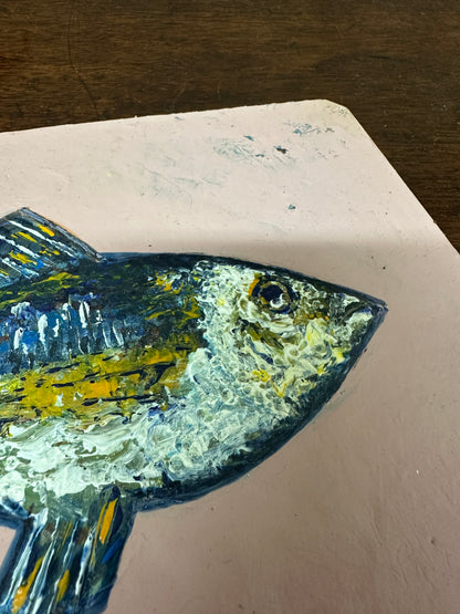 Original Oil On Board Fish