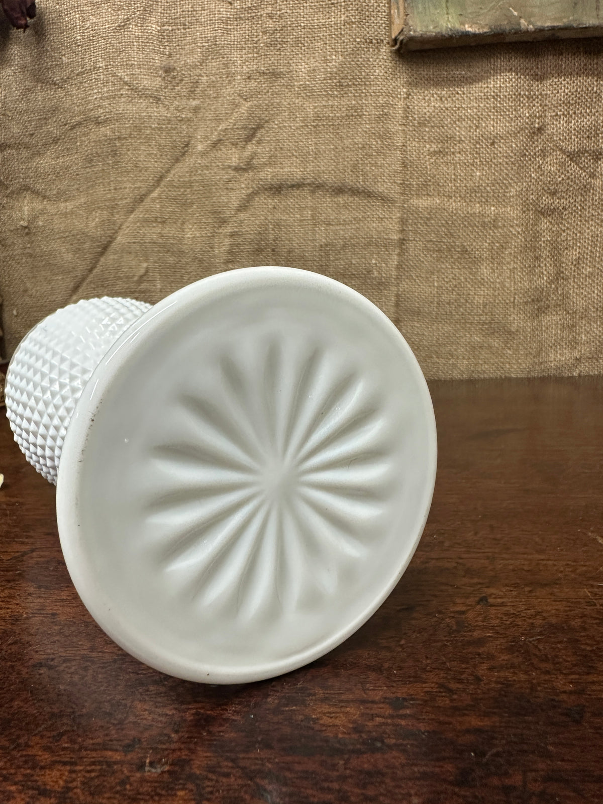 White Milk Glass Goblet