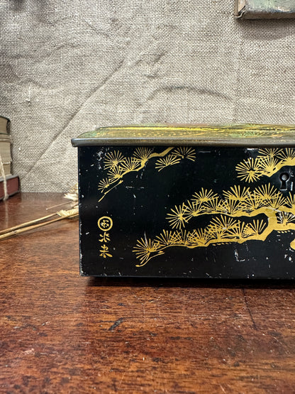 Edwardian Riley's Toffee Tin Chinoiserie