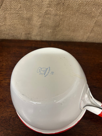 Vintage White Enamel Milk Pan