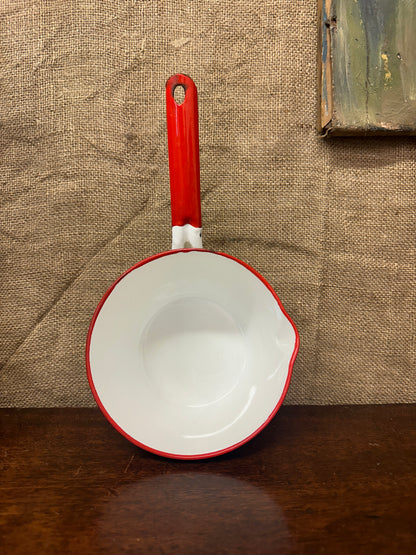 Vintage White Enamel Milk Pan