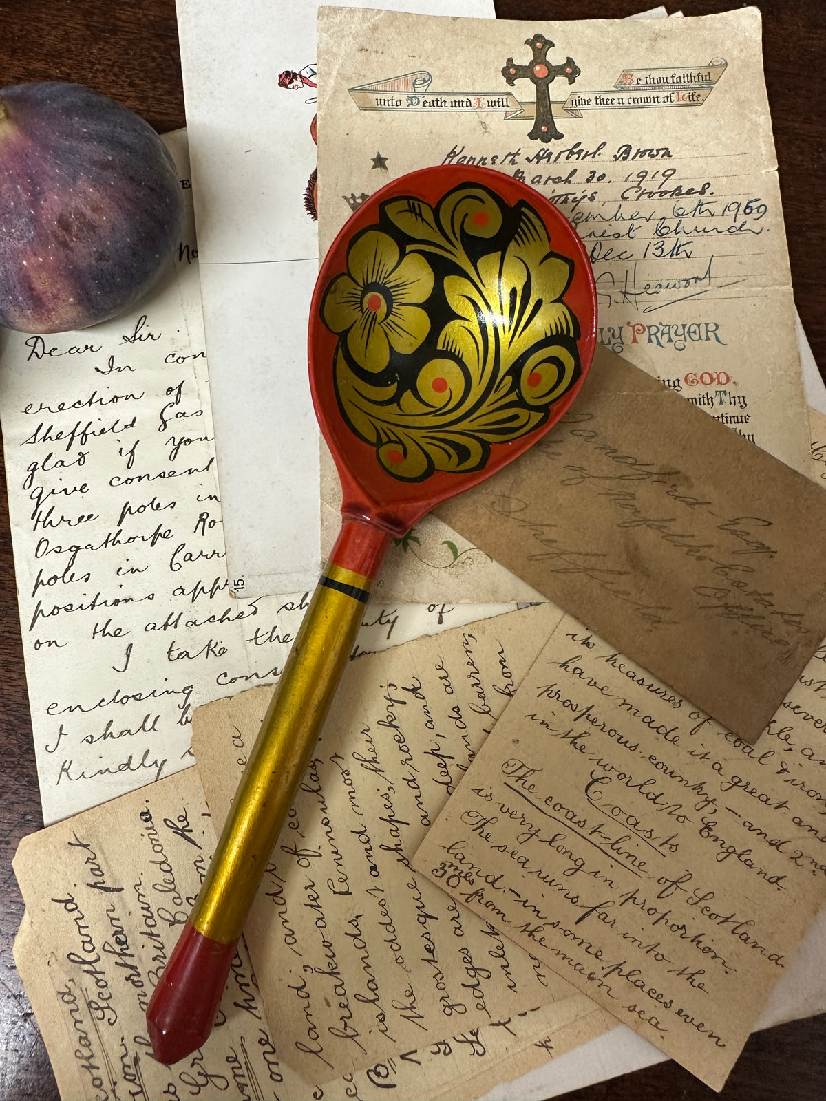 Painted Russian Folk Art Khokhloma Spoons