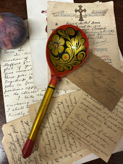 Painted Russian Folk Art Khokhloma Spoons