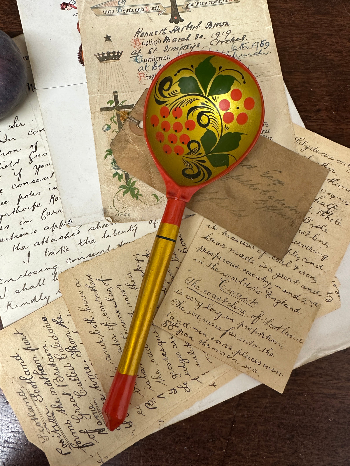 Painted Russian Folk Art Khokhloma Spoons