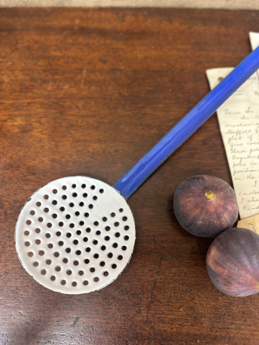 Vintage Enamel Skimmer Strainer