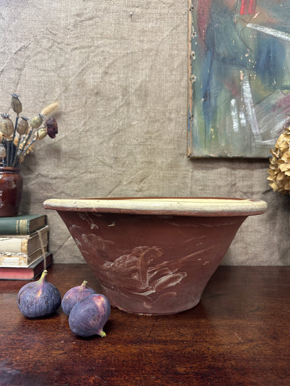 Glazed Pancheon Antique Diary Confit Bowl
