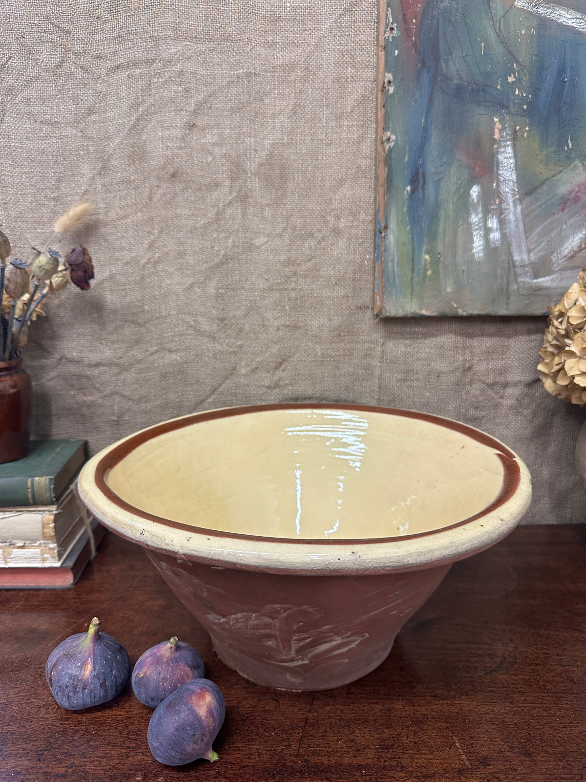 Glazed Pancheon Antique Diary Confit Bowl