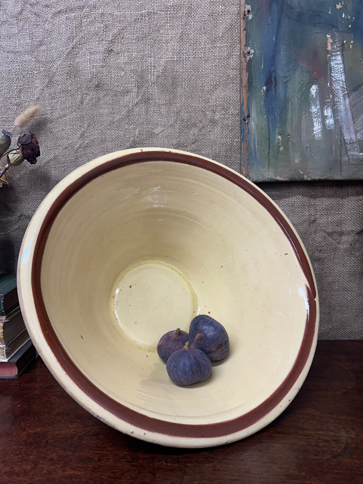 Glazed Pancheon Antique Diary Confit Bowl