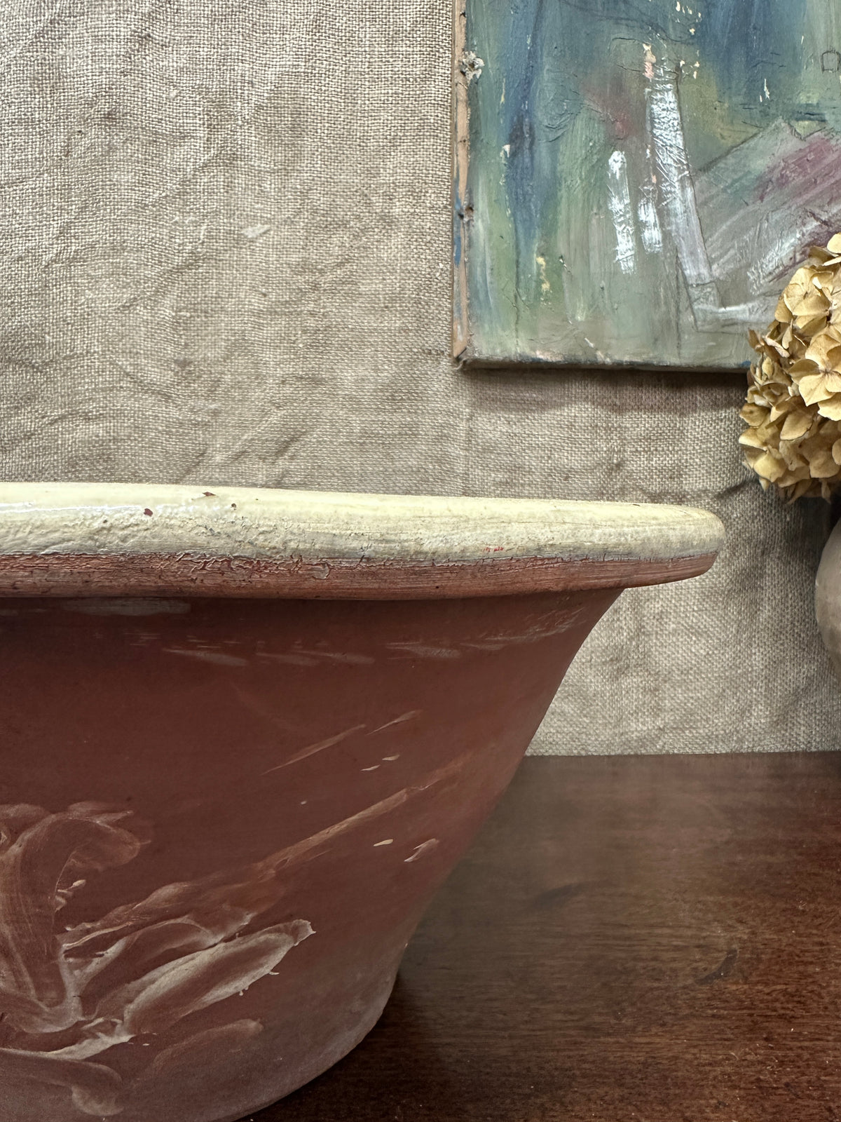 Glazed Pancheon Antique Diary Confit Bowl