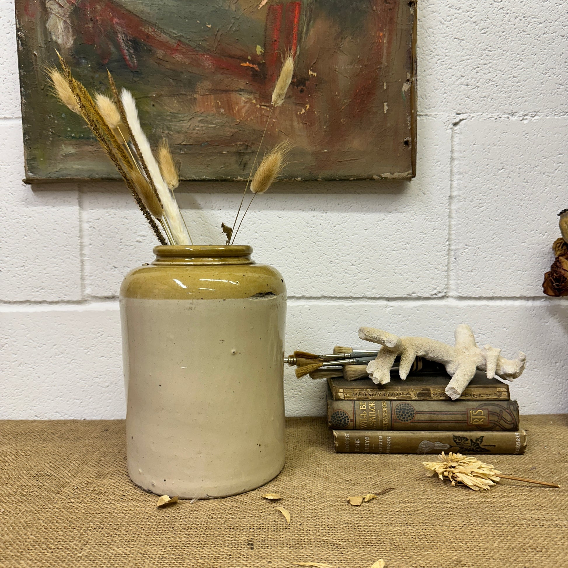 Stoneware Utensils Pot, Vase Slim Neck - The Blind Mole