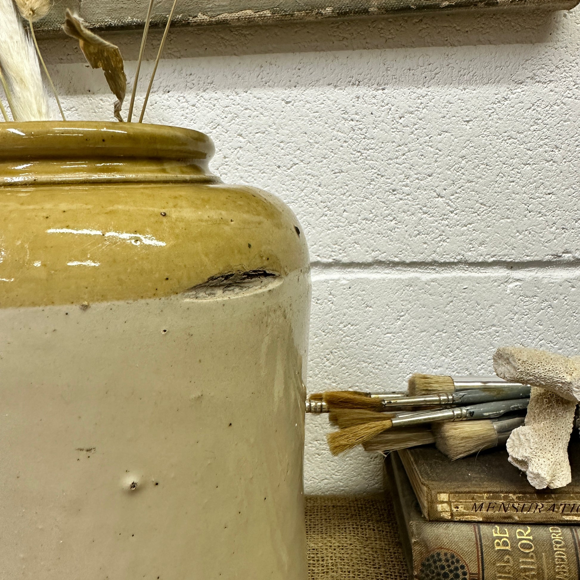 Stoneware Utensils Pot, Vase Slim Neck - The Blind Mole