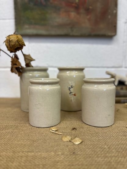 Stoneware Jam Pots, Various