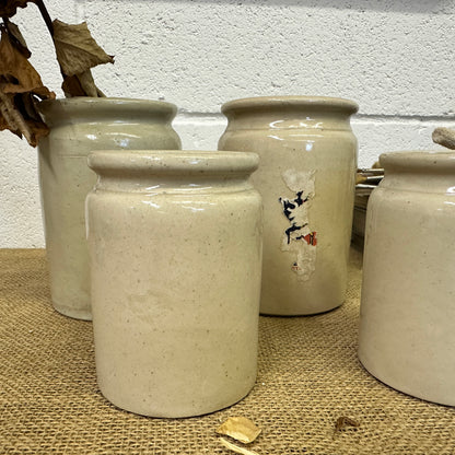 Stoneware Jam Pots, Various
