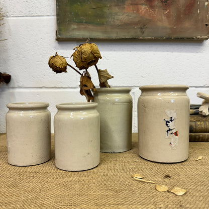 Stoneware Jam Pots, Various